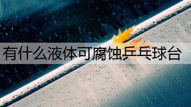 有什么液体可腐蚀乒乓球台